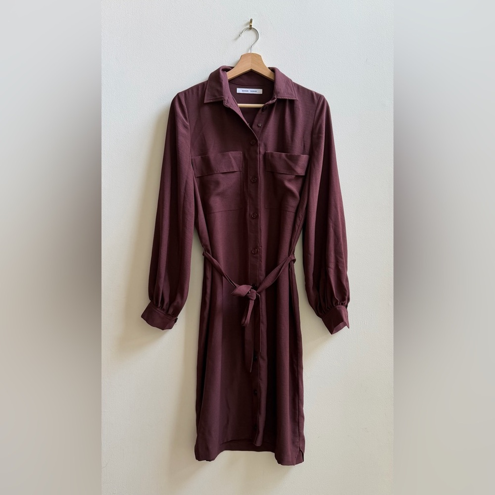 ❌SOLD❌ Samsøe Samsøe Camila Shirt Dress Decadent Chocolate  Women’s Size XS